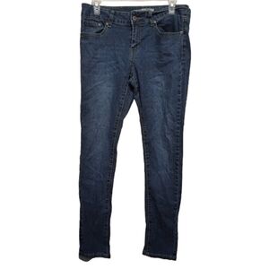 Women's Size 13 Sensational Collection Blue Skinny Jeans With Mid-Rise Waist